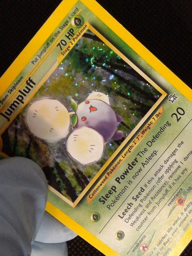 Jumpluff Pokemon 7/111 Neo Genesis MP with Swirl Holo Foil Moderately Played - Picture 4 of 4