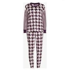 Joyspun Womens Velour 3 Piece Pajama Sleep Set 2X 18W-20W New with Tags Burgundy