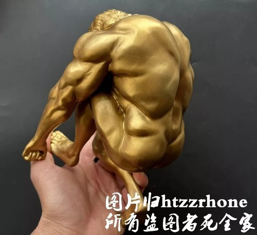 Messing Muskel Mann Statue starke Athleten Läufer Figur Sammlung Wohndeko - Bild 6 von 8