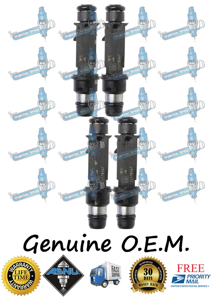 Pulverizador de combustible genuino Delphi 4 orificios 4x inyectores 25178967 Saturn SC1 SC2 SL SL1 SL2 Foto 3 de 4