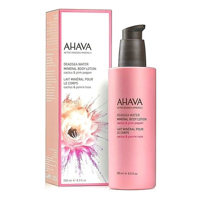 AHAVA DeadSea Water Mineral Body Lotion Cactus &Pink Pepper 8.5 fl oz/250 ml NIB