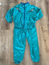 Vintage Silvercord Petite Windbreaker Tracksuit Bright Turquoise P/L Matching