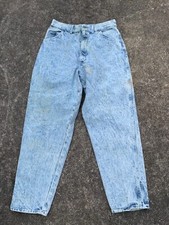 Vintage 80s 90s Surf Skate Grunge Acid Marble Wash Denim Jeans Distressed Hippy