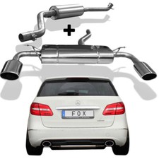 FOX Duplex Komplettanlage ab Kat Mercedes B-Klasse 246 1.6l 2.0l je 1x140x90mm