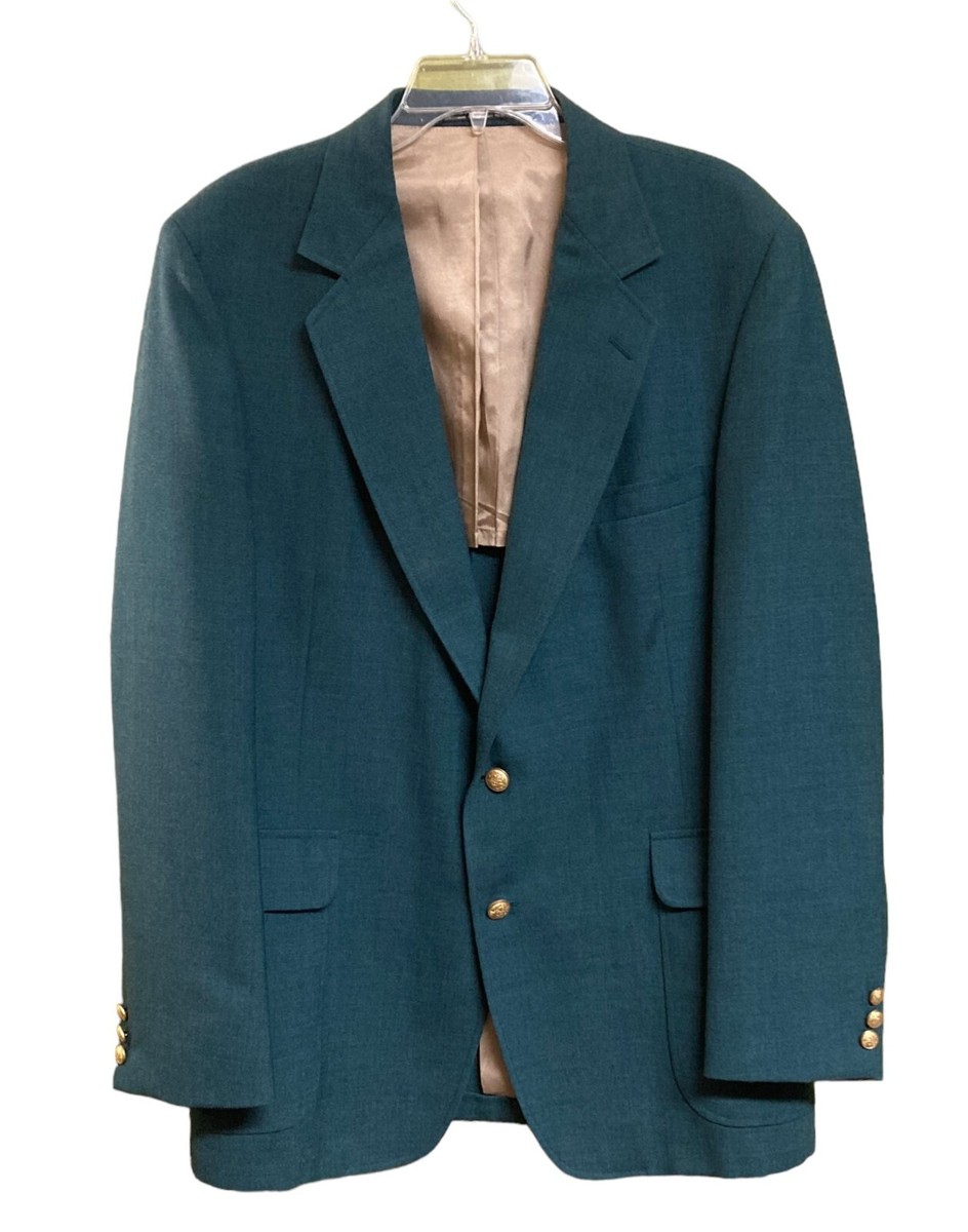 Vintage American Craftsman Mens Green Blazer Sport Coat Made In 