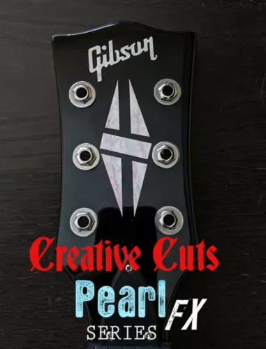 G Split Diamond Headstock Pearl Vinyl Decal sticker for guitar headstock