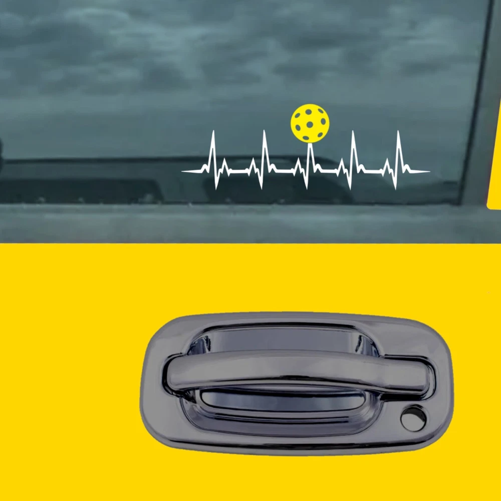 EKG Heartbeat Pickleball Decal Sticker - Perfect Gift for Players