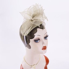 Womens Sinamay Fascinator Headpiece Derby Racing Wedding Bridal Hat T342