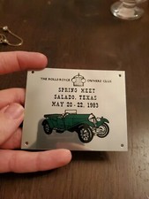 Vintage Rolls Royce Owners Club Dash Emblem Plaque