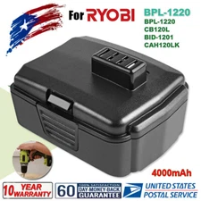 12V 4000mAh Lithium Battery for Ryobi 12 Volt CB120L HJP003 BPL-1220 BID-1201 FB