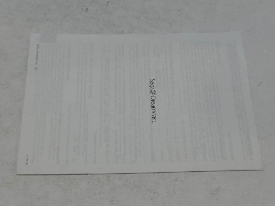 Sega Dreamcast Console System Instruction Manual Booklet ONLY NICE! - Image 2 of 2