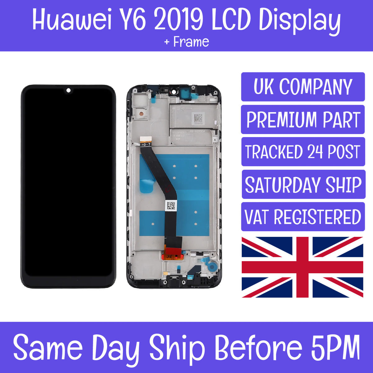 Display Lcd Per Huawei Y6 2019 Mrd-lx1 Lx2 Touch Screen Schermo Vetro Nero - Foto 8