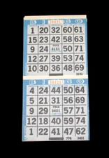 BINGO PAPER Cards Sheets 2 on 1 Blue Tint - 150 sheets