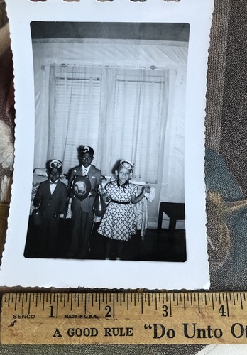 Vintage um 1950 Halloween Schnappschuss Afroamerikaner Kinder - Bild 3 von 5