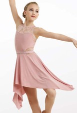Dance Costume Weissman 11312 Large Child Pink Contemporary