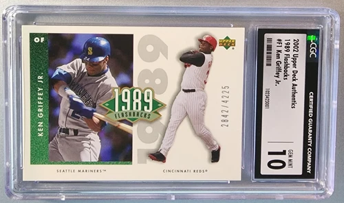 Ken Griffey Jr. 2002 Upper Deck Authentics 1989 Flashbacks #F1 #d /4225 CGC 10