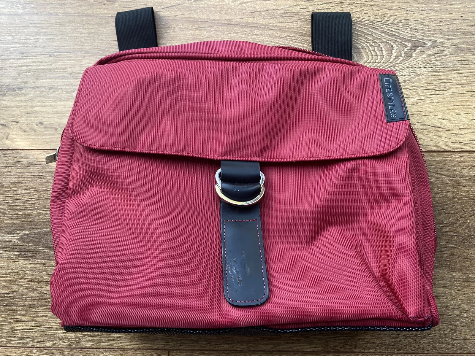 Little Lifestyles Baby Changing Bag Red Inc Changing Mat & Bottle Bag NEW