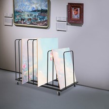 Art Storage Rack With Wheels, Art Drying Rack, Rolling Art Painting Display Rack