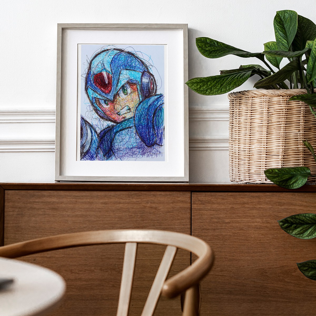 Megaman X Ballpoint Pen Print, Video Game Art Poster | eBay