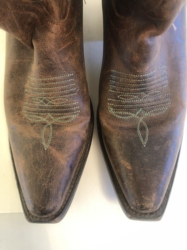 J.B. Dillon Cowboy Leather Womens Brown Boots Size 6. Style 86286 - Picture 4 of 10