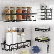 5 Pack Shower Caddy Adhesive Shower Organizer for Bathroom Storage & Kitchen