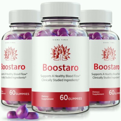 Boostaro Male Vitality Gummies for Advanced Blood Flow Support - 3 Pack