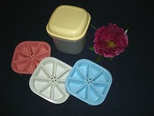 Tupperware " Eisquick " Eiswürfelbereiter * Behälter + 3 Formen bunt *NEU*