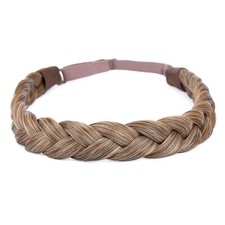 DIGUAN Synthetic Hair Braided Headband Classic Chunky Wide Dark Blonde