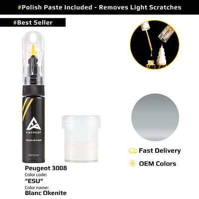 Touch up Paint for Peugeot 3008 Code: ESU Blanc Okenite