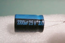 3300 UF 25V 3300 MFD LOT OF 6 PCS JAMICON RADIAL CAPACITORS 105c USA FREE SHIP