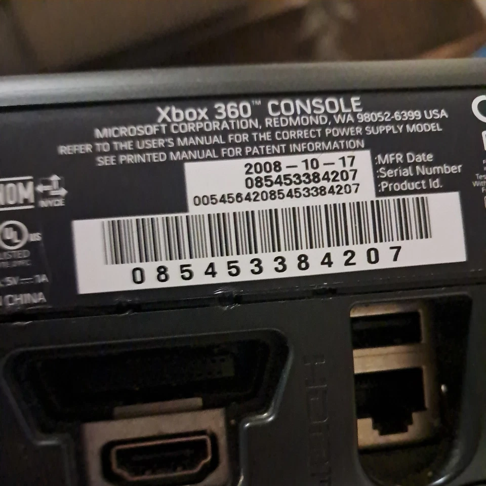 Consola de Videojuegos Microsoft Xbox 360 Elite Negra Probada Funcionando Foto 3 de 4