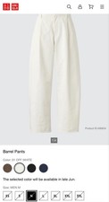 Uniqlo Men’s Barrel Pants Off White Size XL Sold Out Online