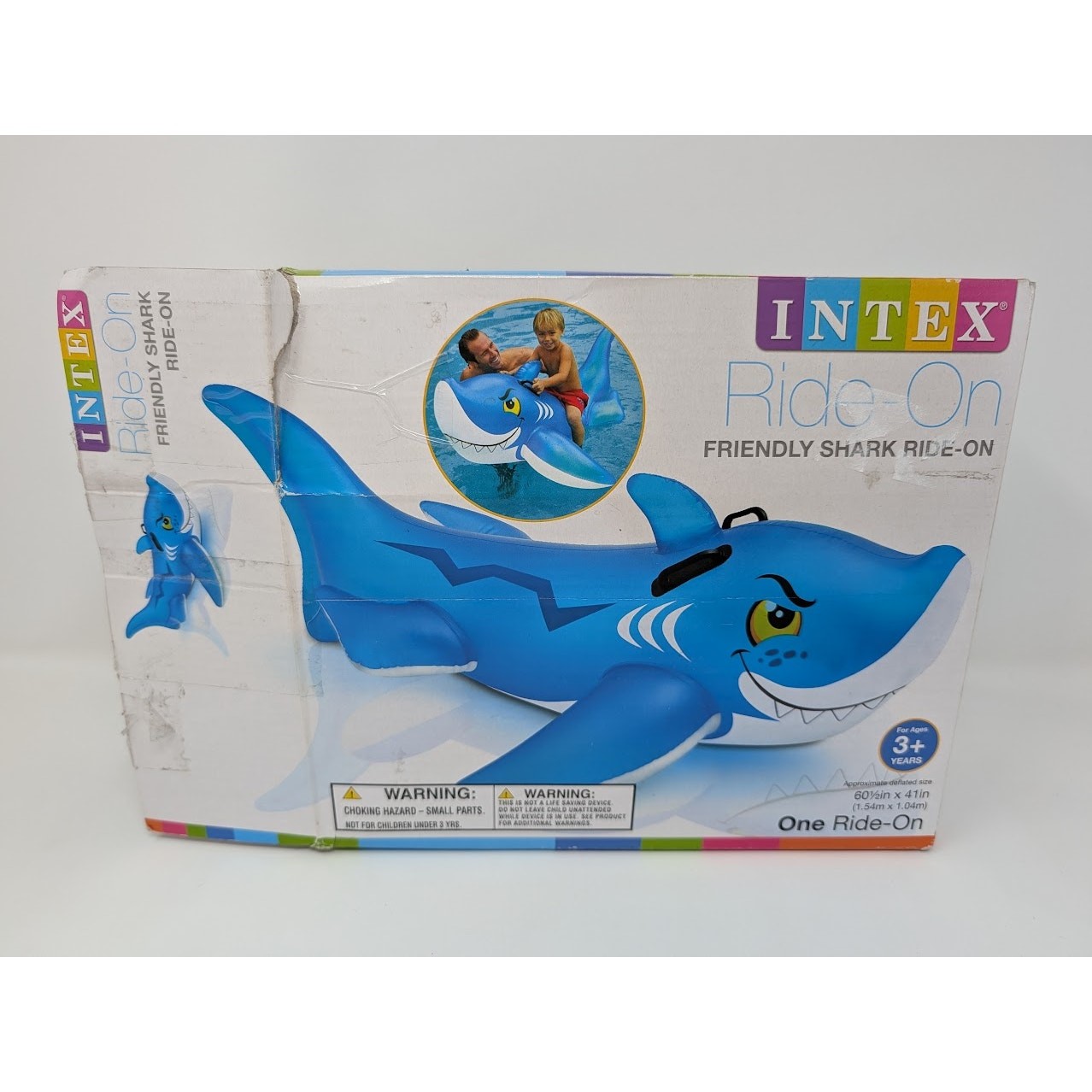 Shark Riding Inflatable Inflatable Intex Friendly Shark Ride On 60X41 2015 Blow Up Rider Blue