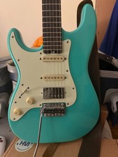 Schecter Nick Johnston Traditional HSS Left Handed Atomic Green Electric Guitar