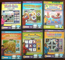 Lot of 6 Lakeshore Children Education DVDs Math Star Numbers Math Quiz Game