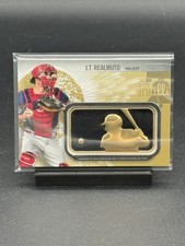 2019 JT Realmuto Topps MLB Logo Silhouetted Golden Medallion Batter Patch #48/50