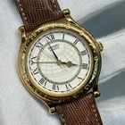 RARE VTG SEIKO 6F25-8009 AGE OF DISCOVER WATCH POINTER DATE LIZARD STRAP 37MM