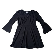 Ashley Graham Beyond Criss Cross Neckline Mini Little Black Dress Women's 14