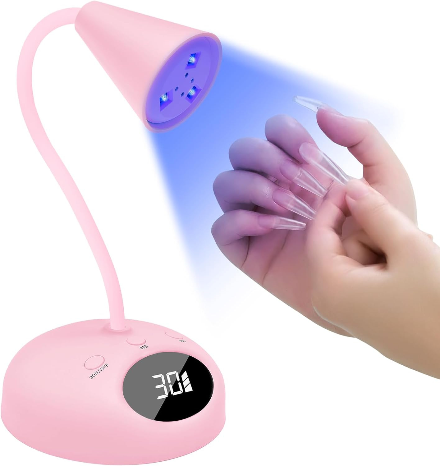 Asciuga Unghie LED 18W Portatile: Sensore e Display LCD per Gel Nails