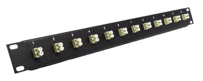 12-Port LC Multimode Fiber Patch Panel 1U - 19'' Rack Mount