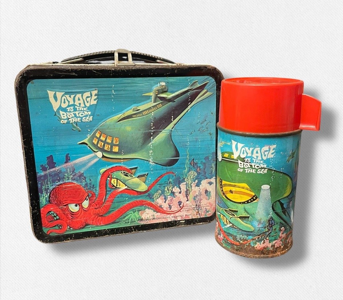 Vintage 1967 Voyage To The Bottom Of The Sea Lunchbox & Thermos