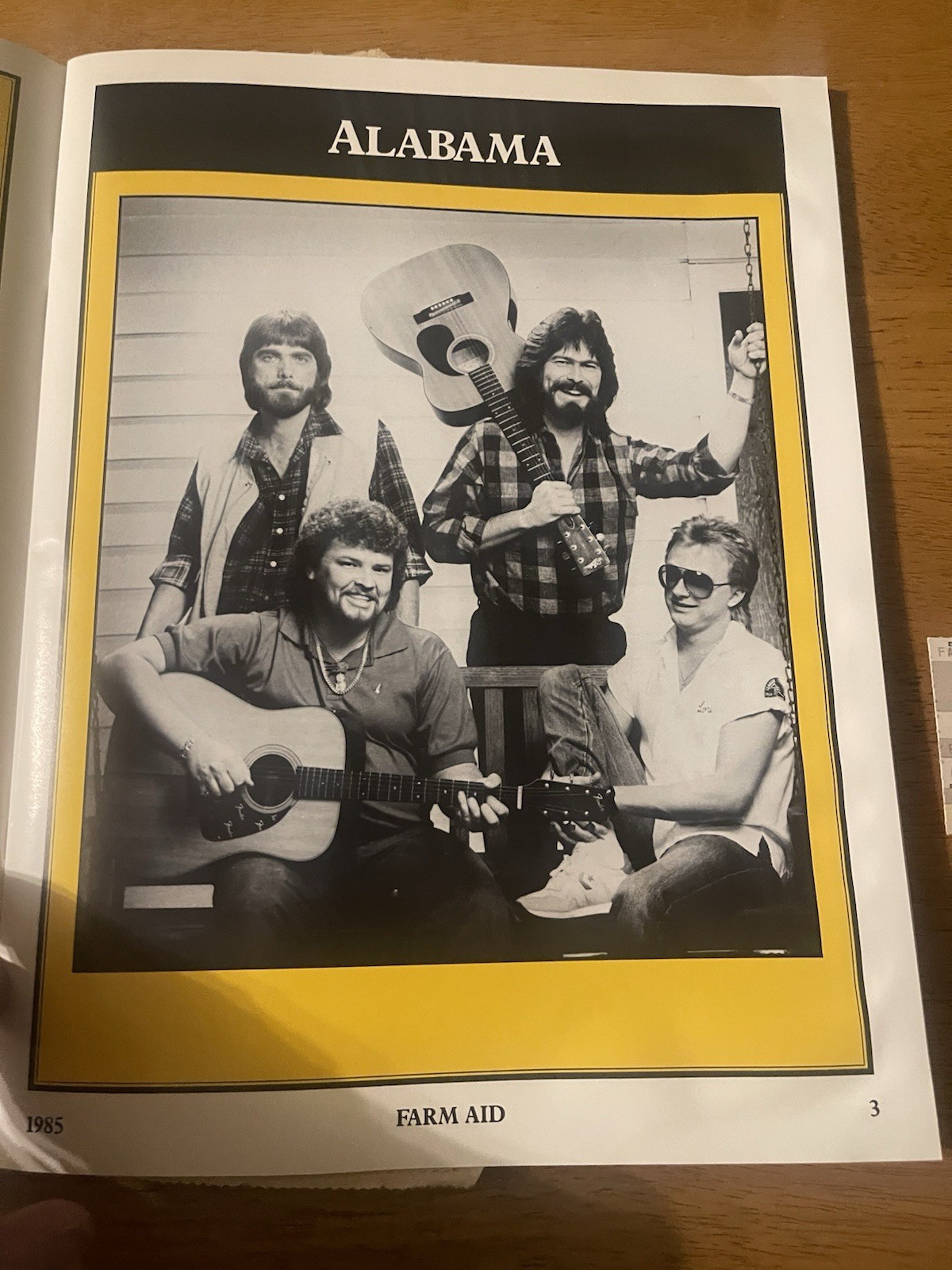 1985 Farm Aid Concert Program John Cougar Mellencamp Willie Nelson Neil Young