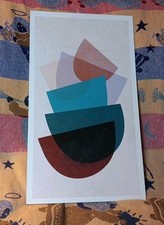 Vintage MCM Mid-century Modern Minimalistic Wall Art Geometric Abstraction Nice