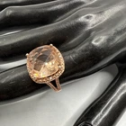 VTG 925 Sterling Silver Rose Tone Citrine?? Ring. Size 6.5 . Grams 4.2