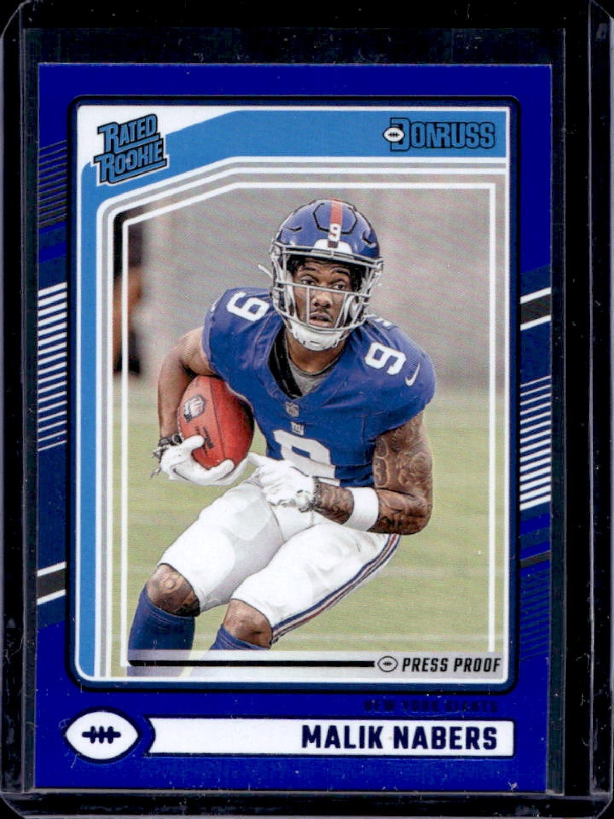 2024 Donruss Malik Nabers Press Proof Blue Rated Rookie #383 Giants