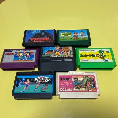 Nintendo Famicom Game Cartridge Lot 7 Retro Video Games Japanese Console Set