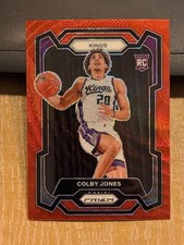 2023-24 Panini Prizm Colby Jones Red Wave Prizm SP Rookie Kings #160