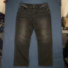 BKE Tyler Jeans Mens 34x30 Black Straight Leg Stretch Dark Wash Denim