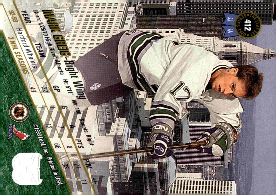 Mark Greig - Signed 1993-94 Leaf Card #412 - Image 2 of 2