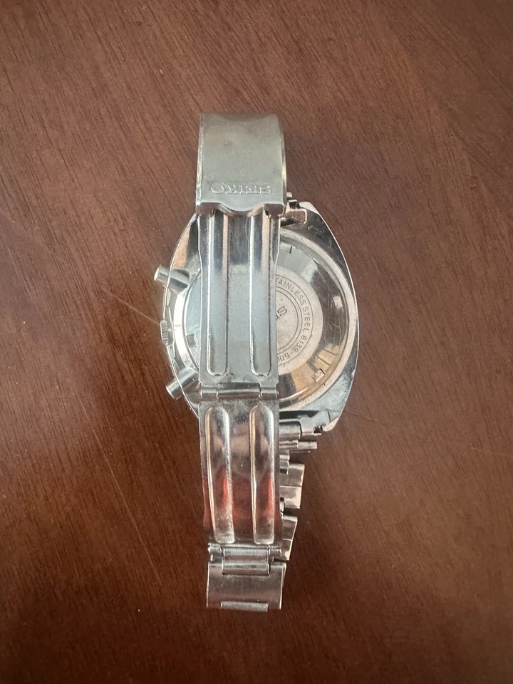 Bisel Seiko 6139-6002 Pogue Pepsi, esfera amarilla, cronógrafo automático Foto 4 de 4